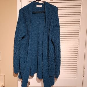 XL Zenana Teal Popcorn Sweater
